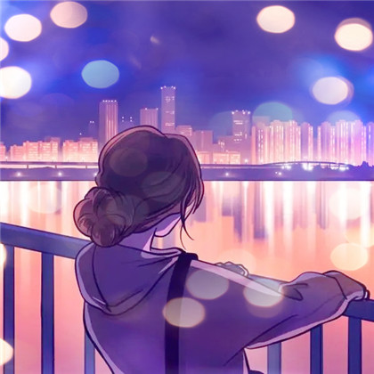 夜景特效女生高清唯美头像