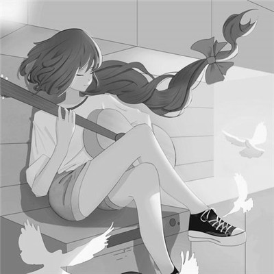 唯美有气质的黑白女生头像