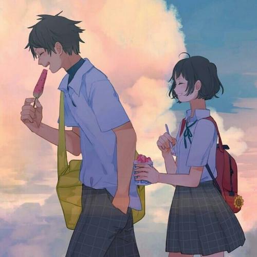 羞羞的男女两人一张头像