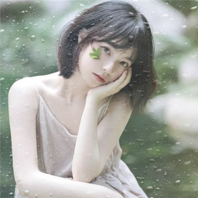 水珠特效唯美高清女生头像