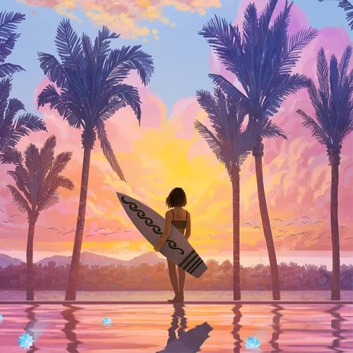 女生旅行旅游唯美高清头像 