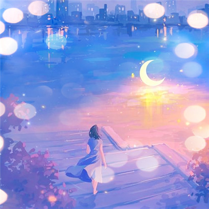 夜景特效女生高清唯美头像