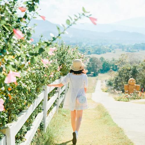女生旅行旅游唯美高清头像 