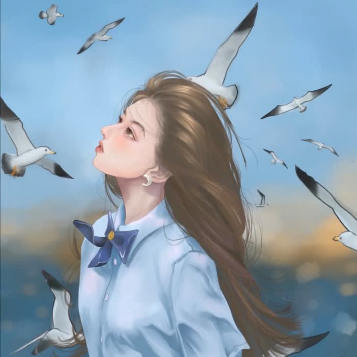 女生旅行旅游唯美高清头像 