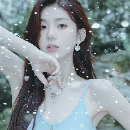 冬天飞雪特效女生唯美头像