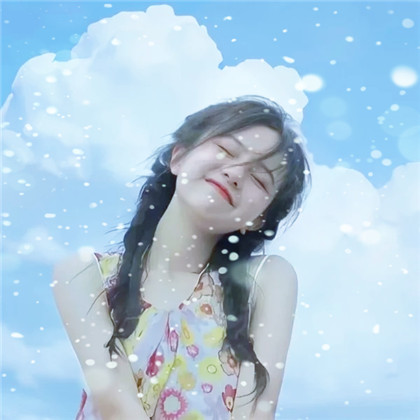 冬天飞雪特效女生唯美头像