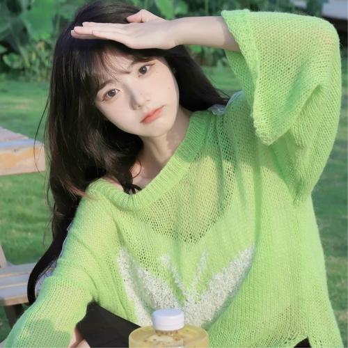 绿色系心动女生头像