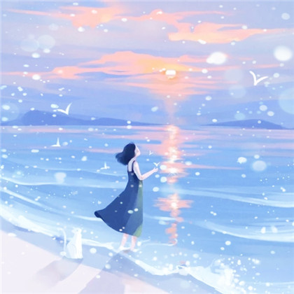 冬天飞雪特效女生唯美头像