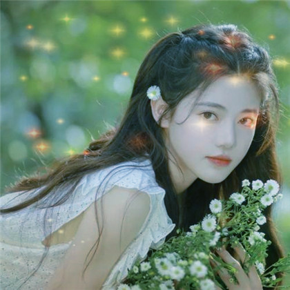 唯美星光特效女生高清头像