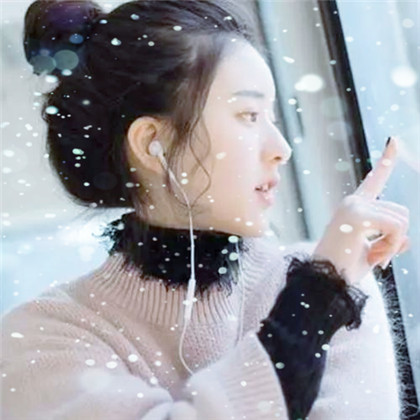 冬天飞雪特效女生唯美头像