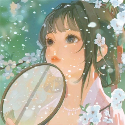 冬天飞雪特效女生唯美头像