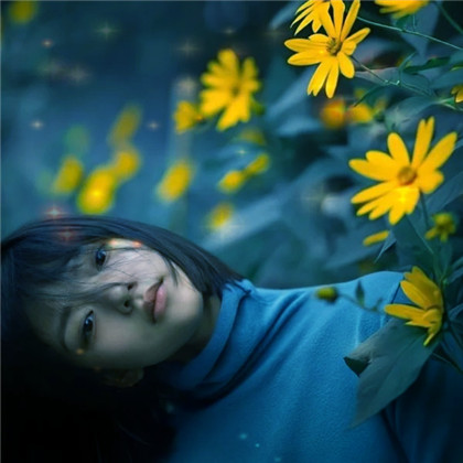 唯美星光特效女生高清头像