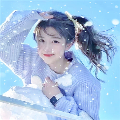 冬天飞雪特效女生唯美头像