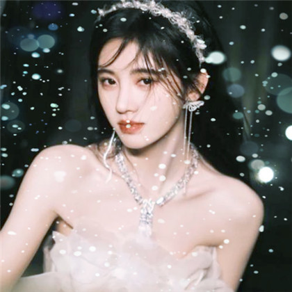 冬天飞雪特效女生唯美头像