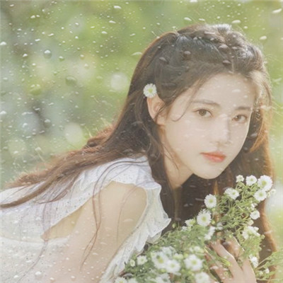 水珠特效唯美高清女生头像