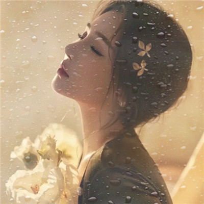 水珠特效唯美高清女生头像