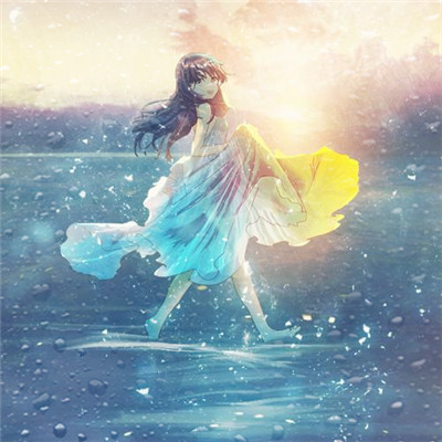 水珠特效唯美高清女生头像
