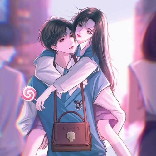 羞羞的男女两人一张头像