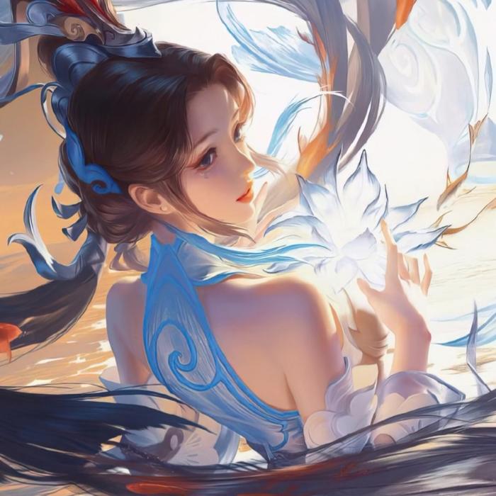 游戏女神漫画头像图片