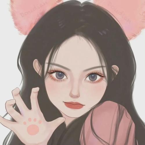 潮版手绘女生头像图片