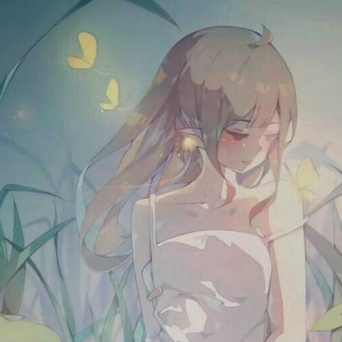 安静淡色漫画女生头像图片