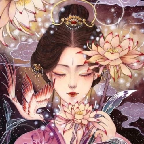 唯美国风女生漫画头像图片