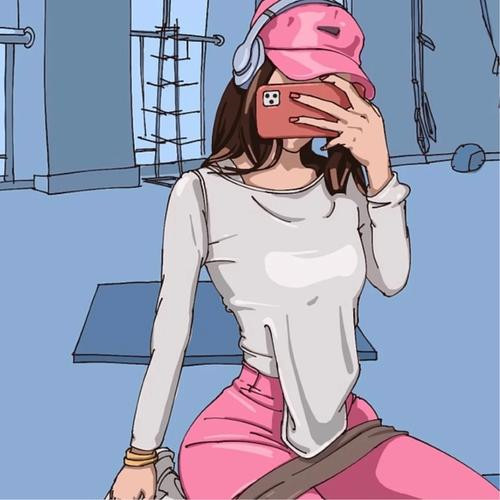 很酷的健身头像图片女