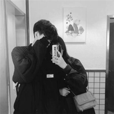 情头情侣双人头像两张黑白高清好看