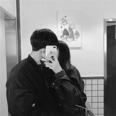 情头情侣双人头像两张黑白高清好看