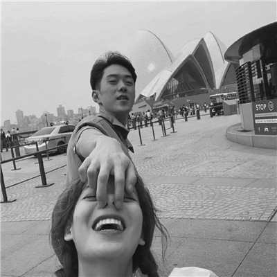 情头情侣双人头像两张黑白高清好看