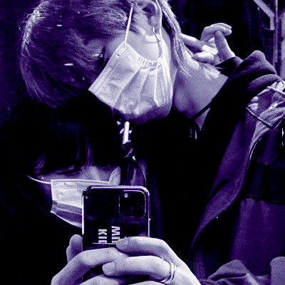 紫色甜蜜双人情头一对两张高清图片