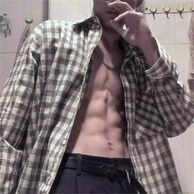 帅气男生腹肌照片头像