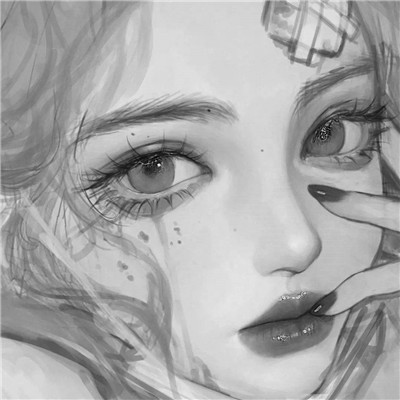 ins黑白动漫女头