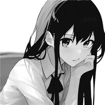 ins黑白动漫女头