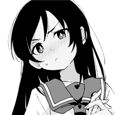 ins黑白动漫女头