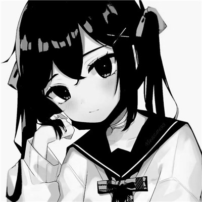 ins黑白动漫女头