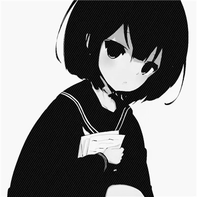 ins黑白动漫女头