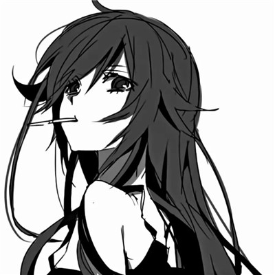 ins黑白动漫女头
