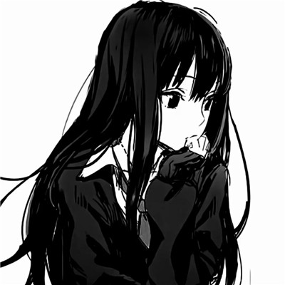ins黑白动漫女头