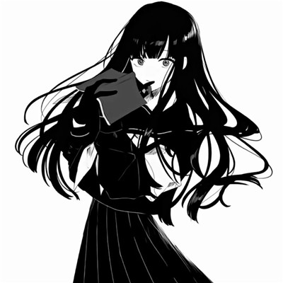 ins黑白动漫女头