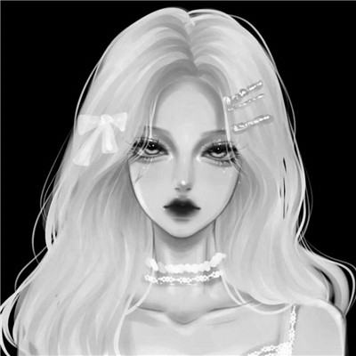 ins黑白动漫女头
