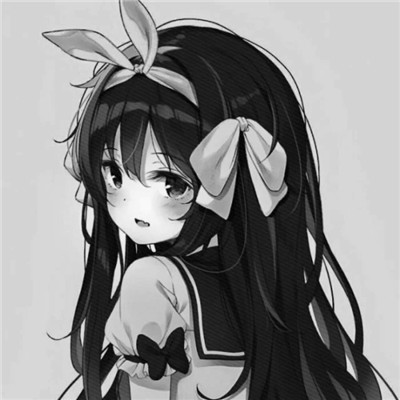 ins黑白动漫女头