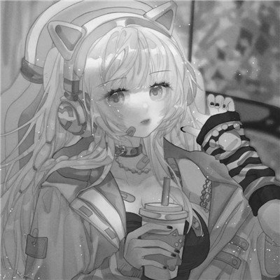 ins黑白动漫女头