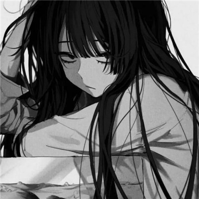ins黑白动漫女头