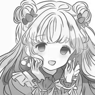 ins黑白动漫女头