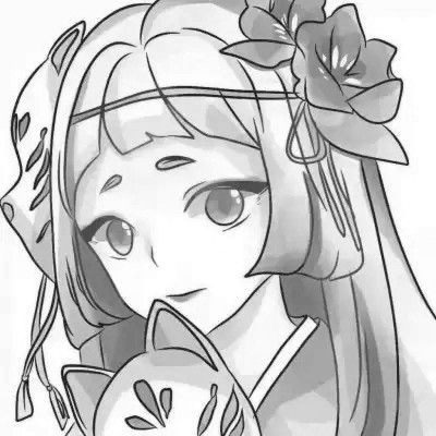 ins黑白动漫女头
