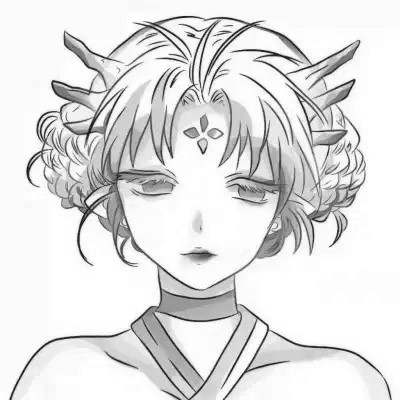 ins黑白动漫女头