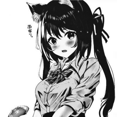 ins黑白动漫女头