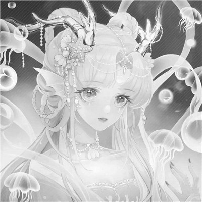 ins黑白动漫女头