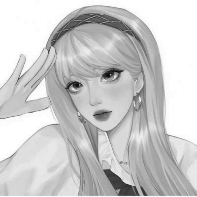 ins黑白动漫女头